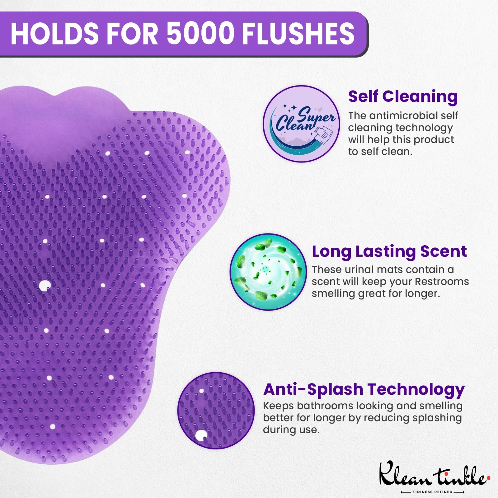 3 – 50 Scented Bathroom Urinal Screens Deodorizing Anti-Splash Fresheners Mats