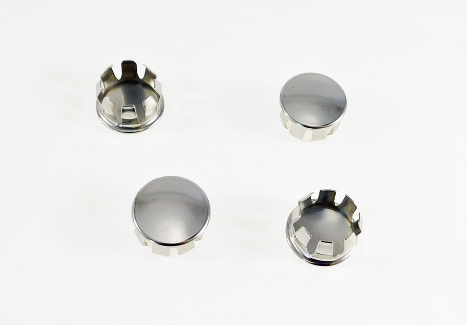 4 Pack 1″ OD (.874″-.904″ ID) Nickle Plated Steel Round Tubing Plugs S70-32NP