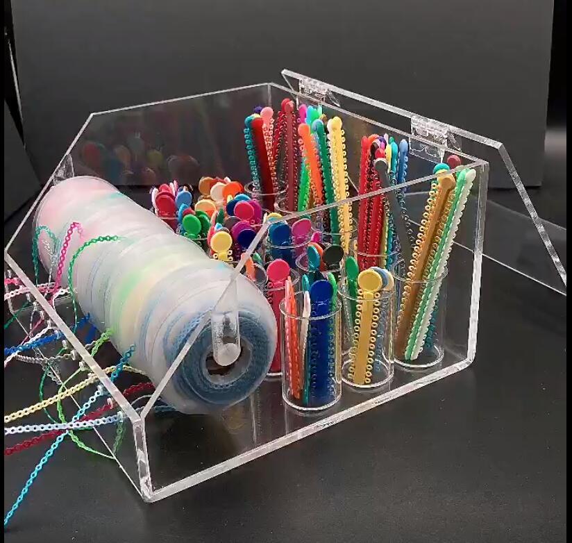Dental Orthodontic Power Chain Ligature Tie Organizer Storage Box Arch Wire Box