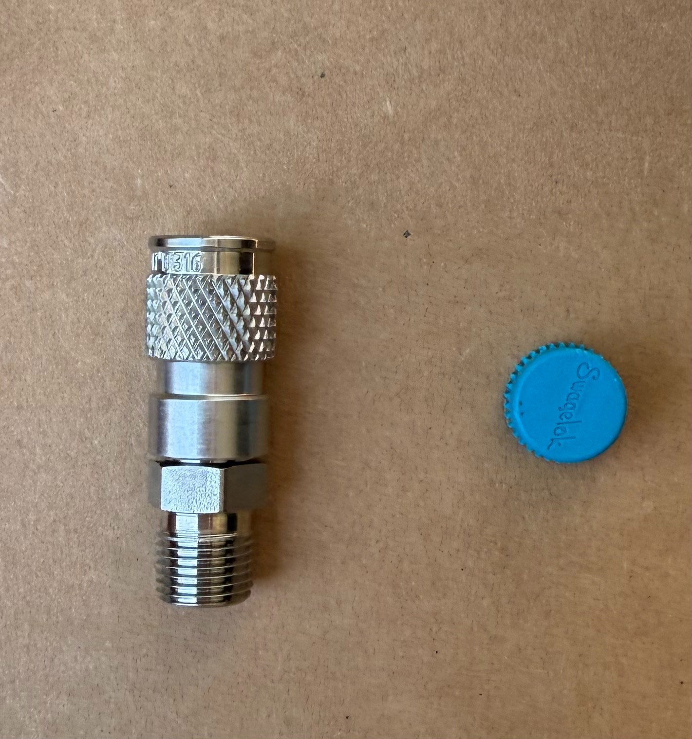 Stainless Steel Miniature Quick Connect Body, 0.05 Cv, 1/8 in. Male SS-QM2-B-2PM