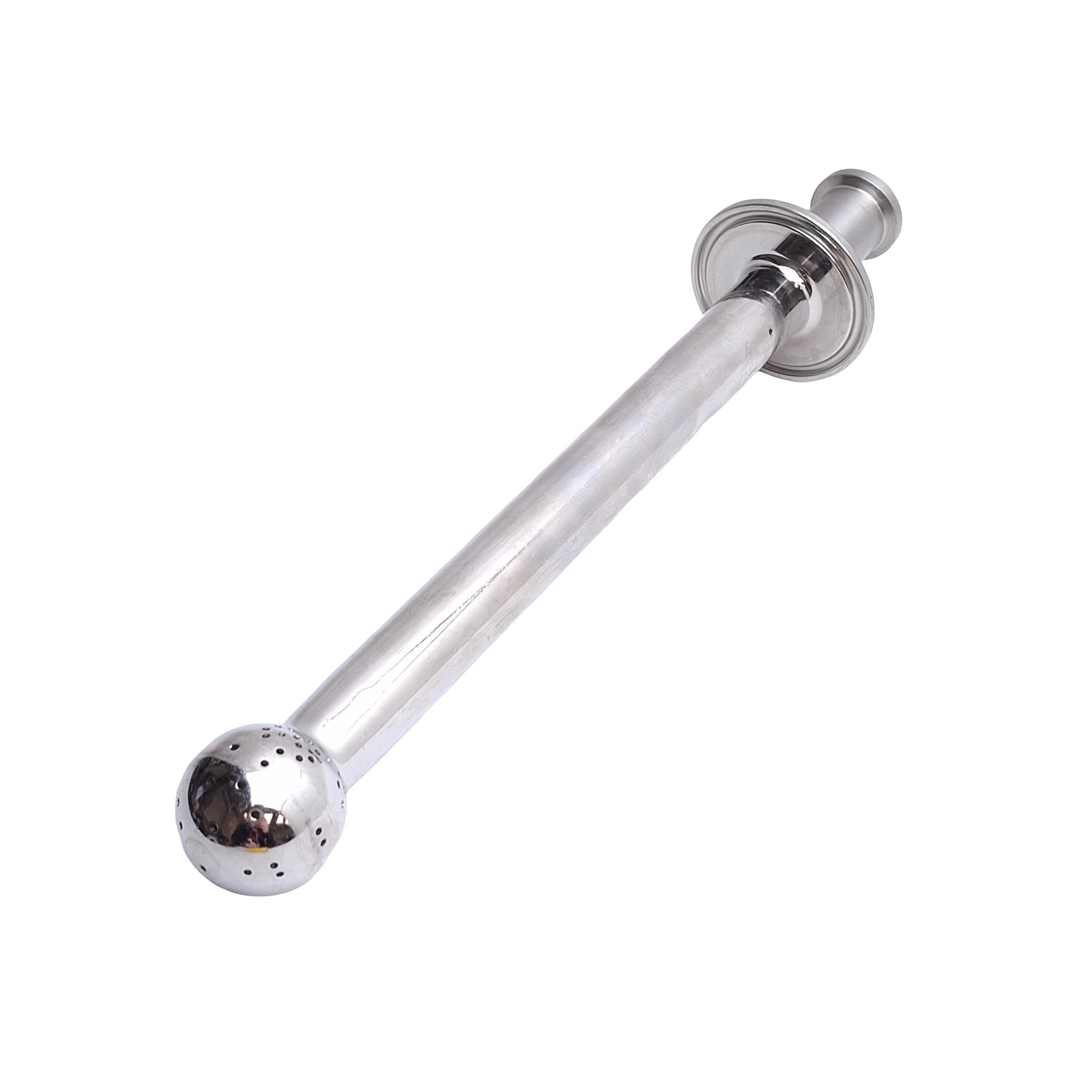 ISS Sanitary Supply Tube With Spray Ball, 1/2in Tri-Clamp 8.12in Internal Length