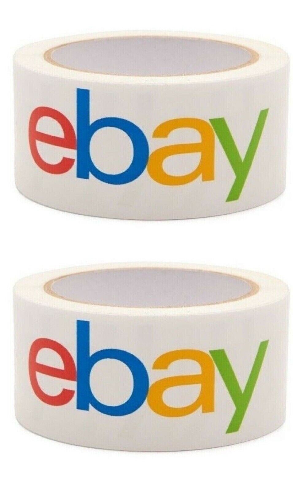 2- Rolls of 2″ x 75 yards Classic LOGO ✅ Official eBay Branded Packaging Tape