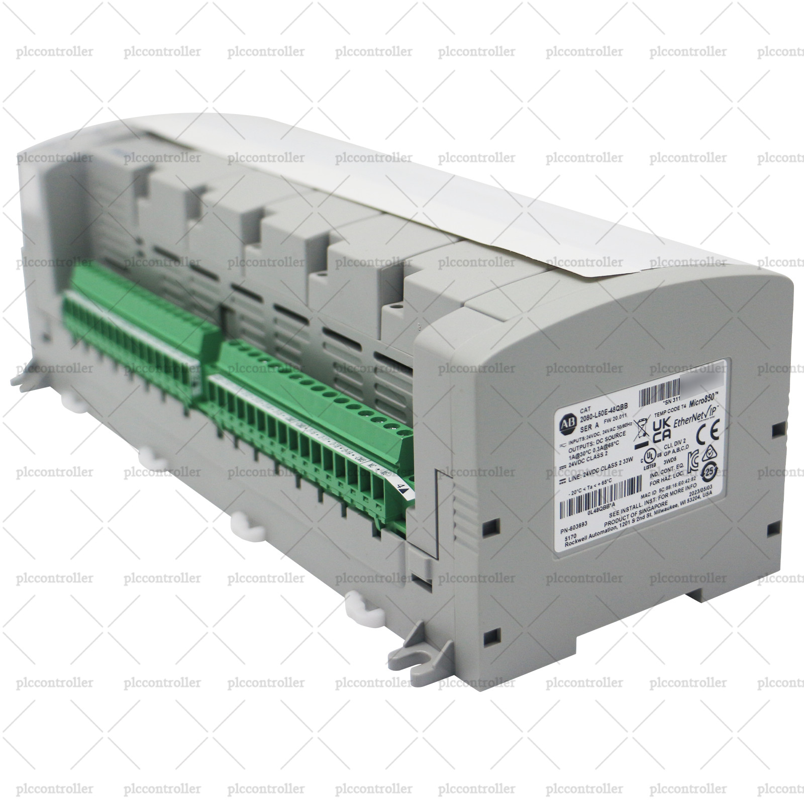 Sealed Allen-Bradley 2080-L50E-48QBB Micro850 48 I/O EtherNet/IP Controller