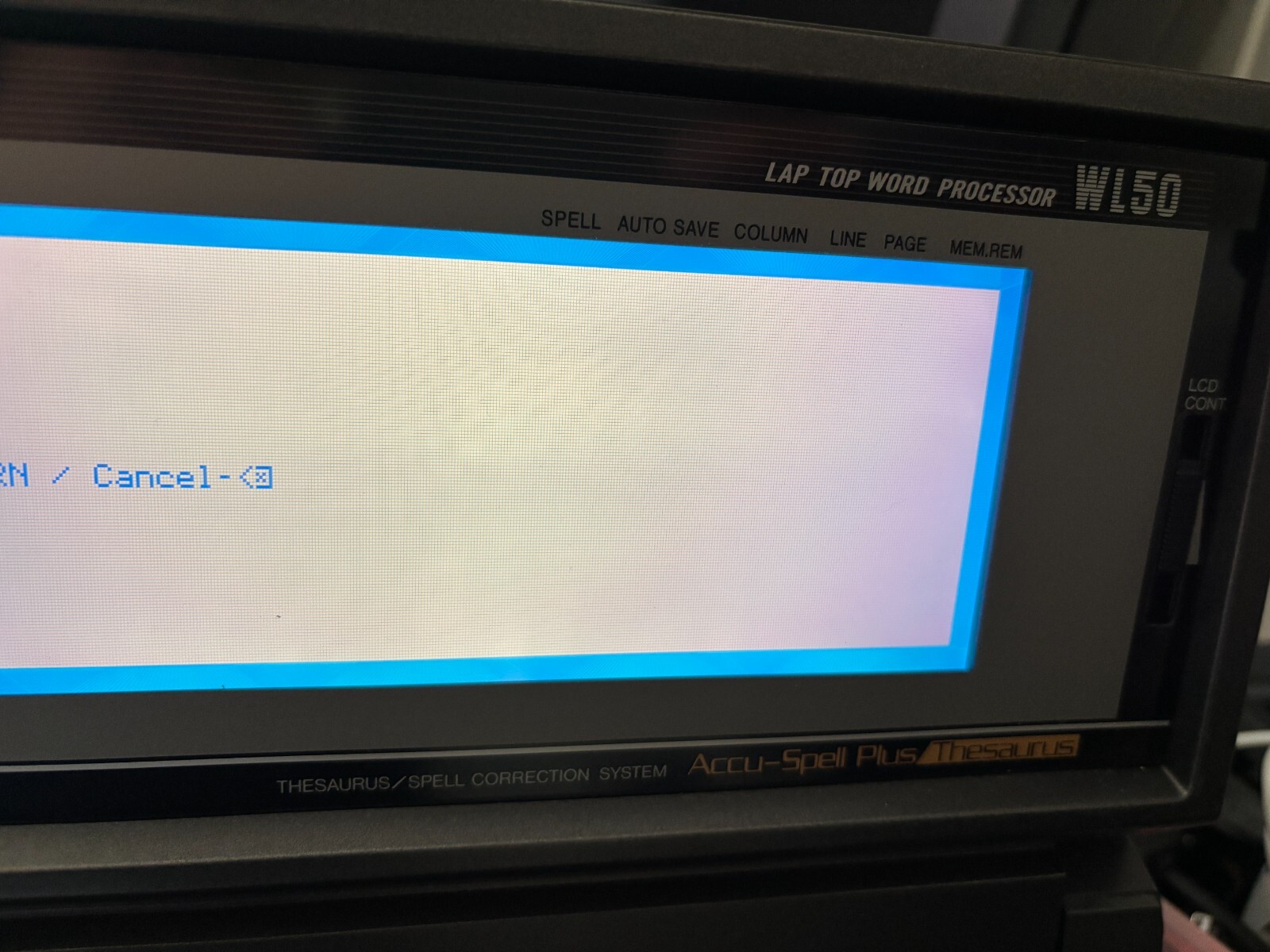 Panasonic Laptop Word Processor KX-WL50 Tested No Power Cable