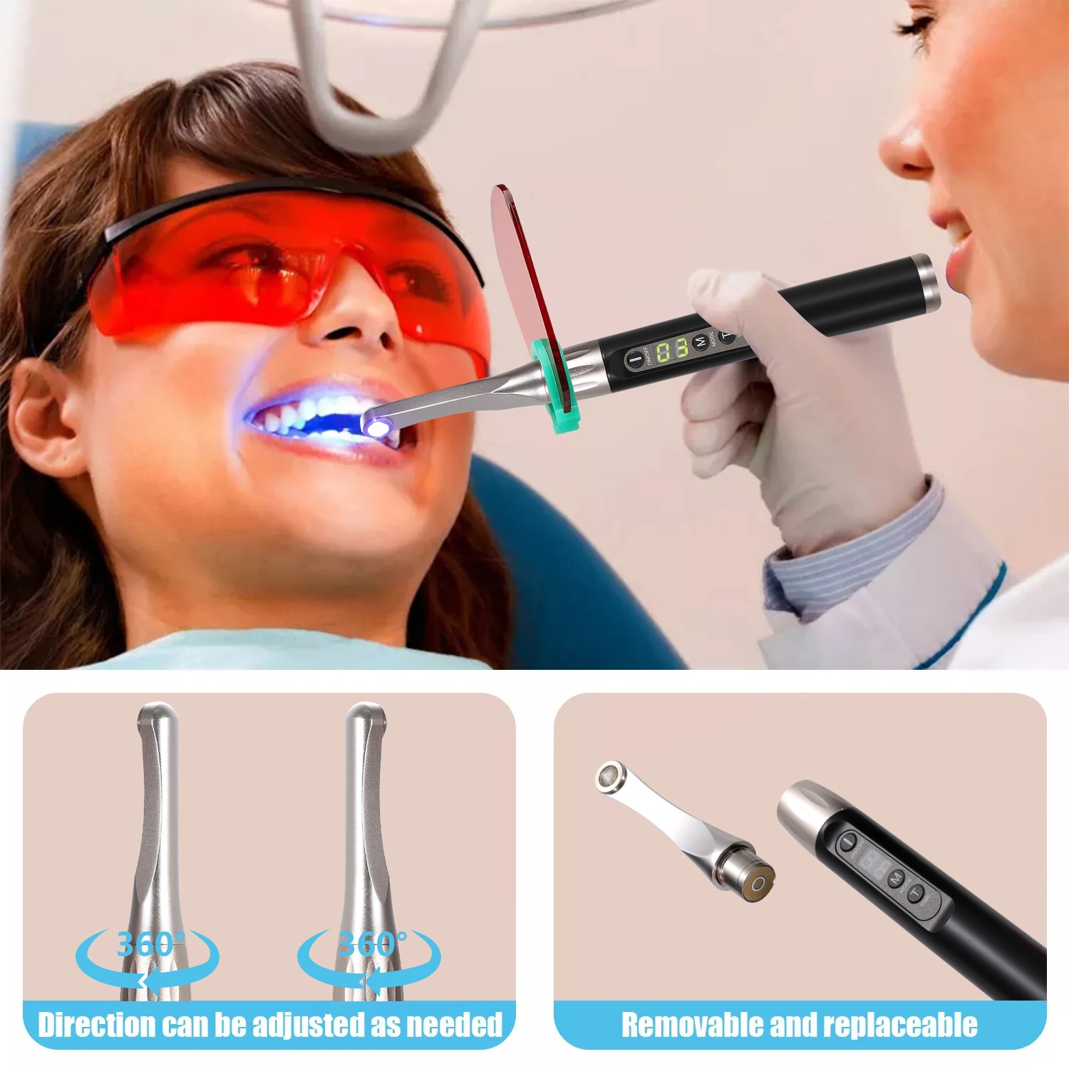 i LED II Dental lampara led de fotocurado cura 2500mw/cm² CE FDA