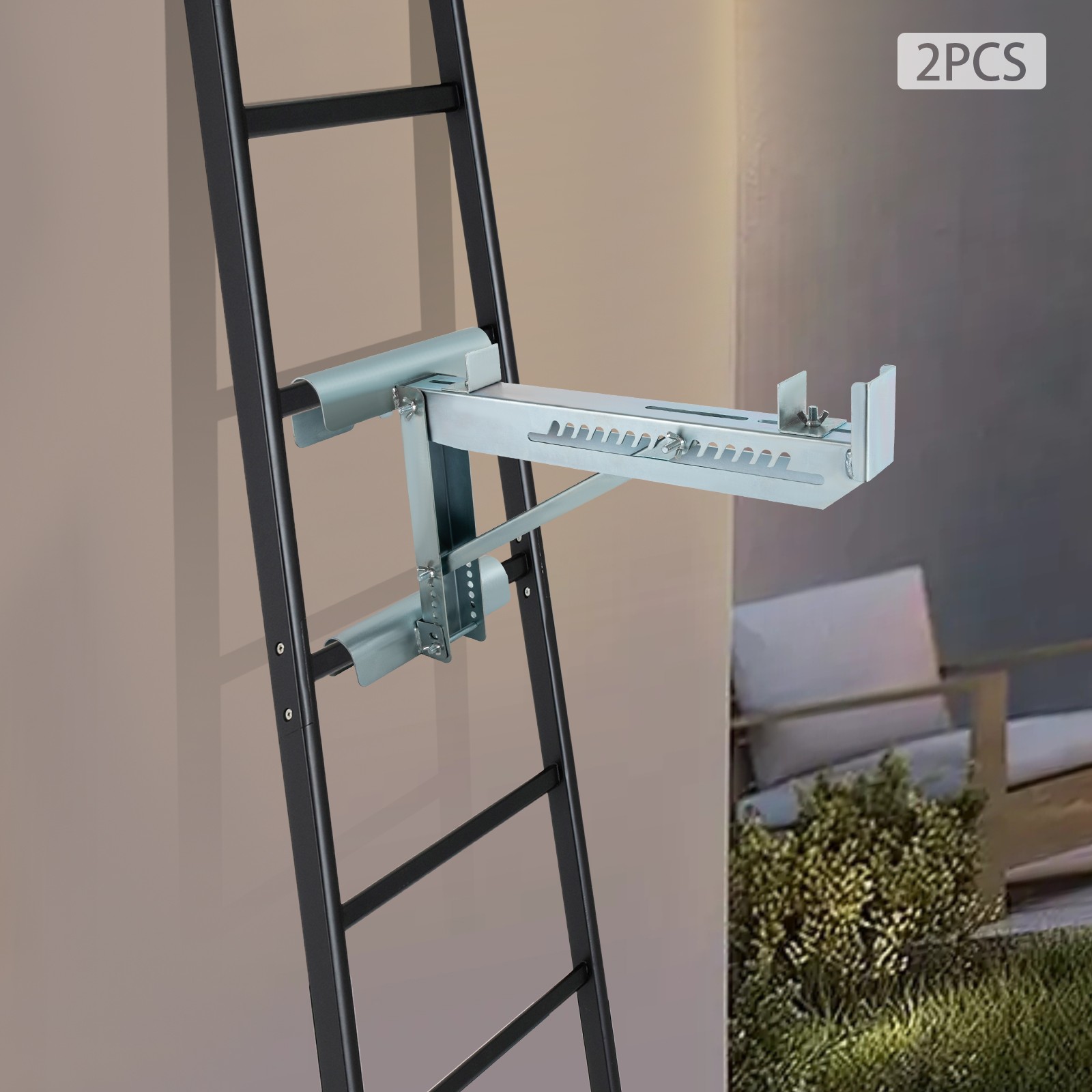 Pair of Heavy Duty Ladder Jacks 661lbs Capacity Scaffolding Bracket 2 Pcs US