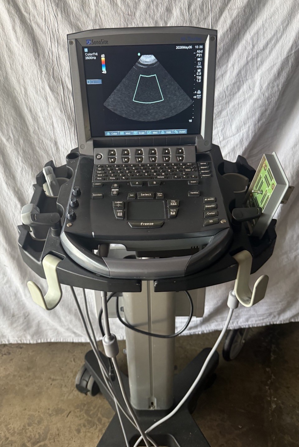 SonoSite M-turbo Portable Vet Ultrasound w/ C11x & P21x Transducer Probe