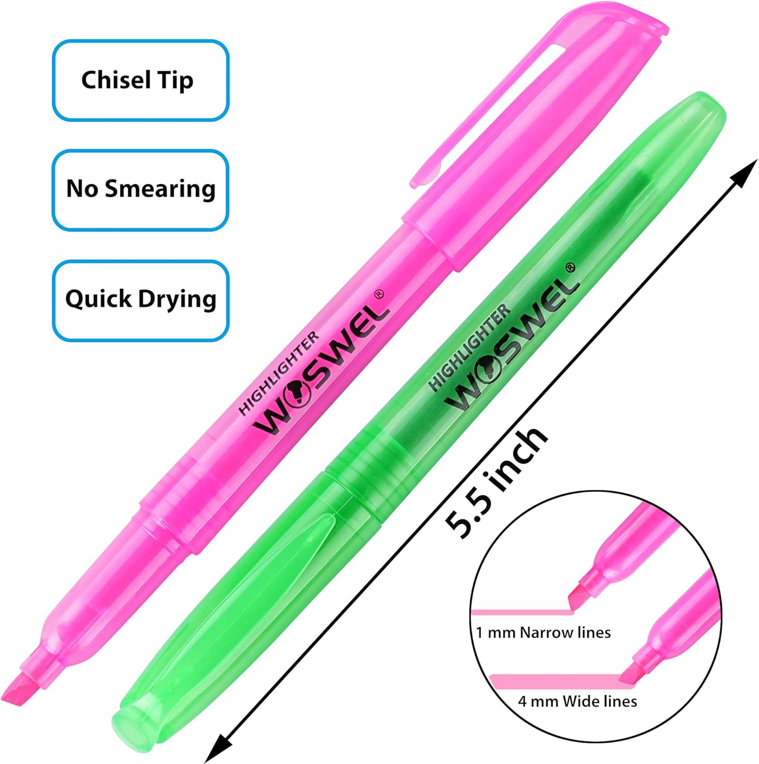 Highlighters Bulk, 120 Pack 6 Assorted Colors No Bleed Chisel Tip Highlighter Ma