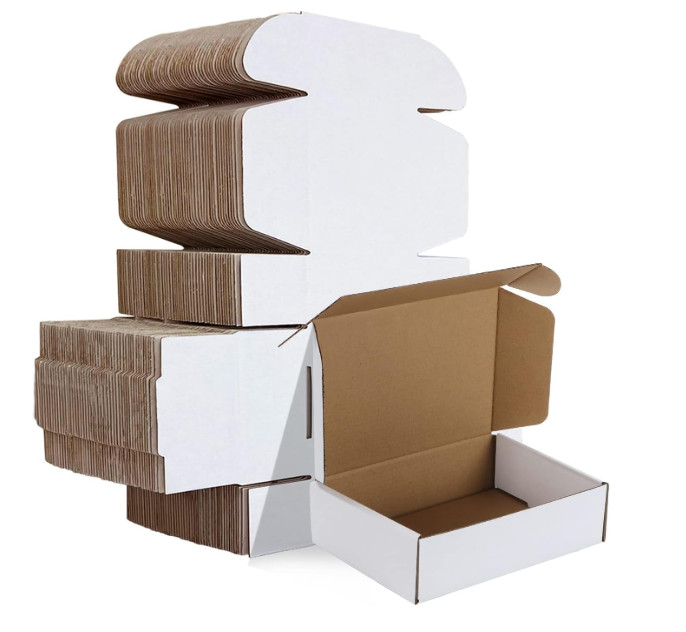 10/20/50/100/200PCS 7x5x2 INCH White Corrugated Shipping Packing Boxes Mailer US