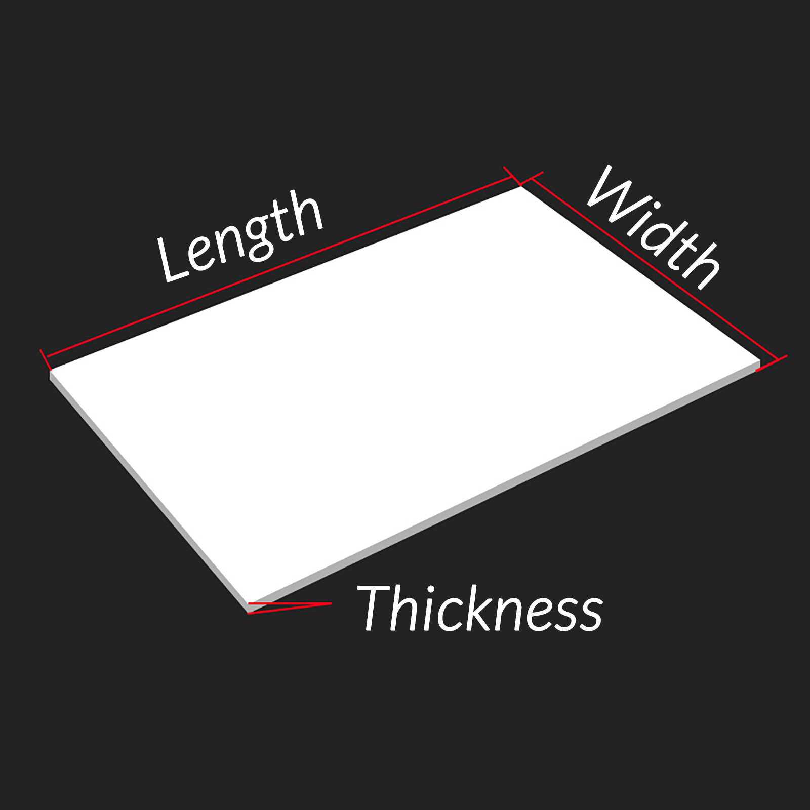 White PTFE Sheet Plate Hard Plastic Panel High Thermoplastic 0.2-30mm Thick DIY