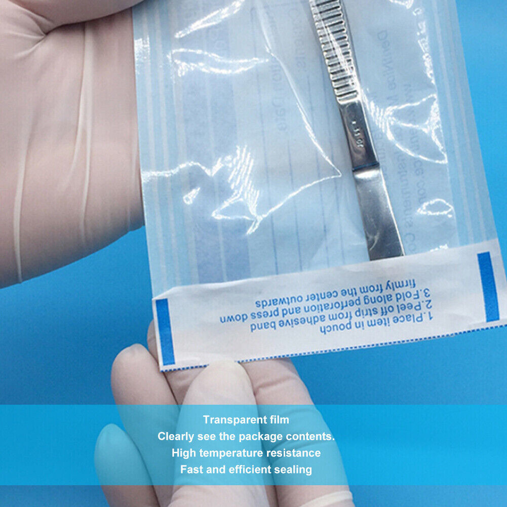 200 Self Sterilization Pouches Pouch Autoclave Sterilizer Bag Dental Tattoo Nail