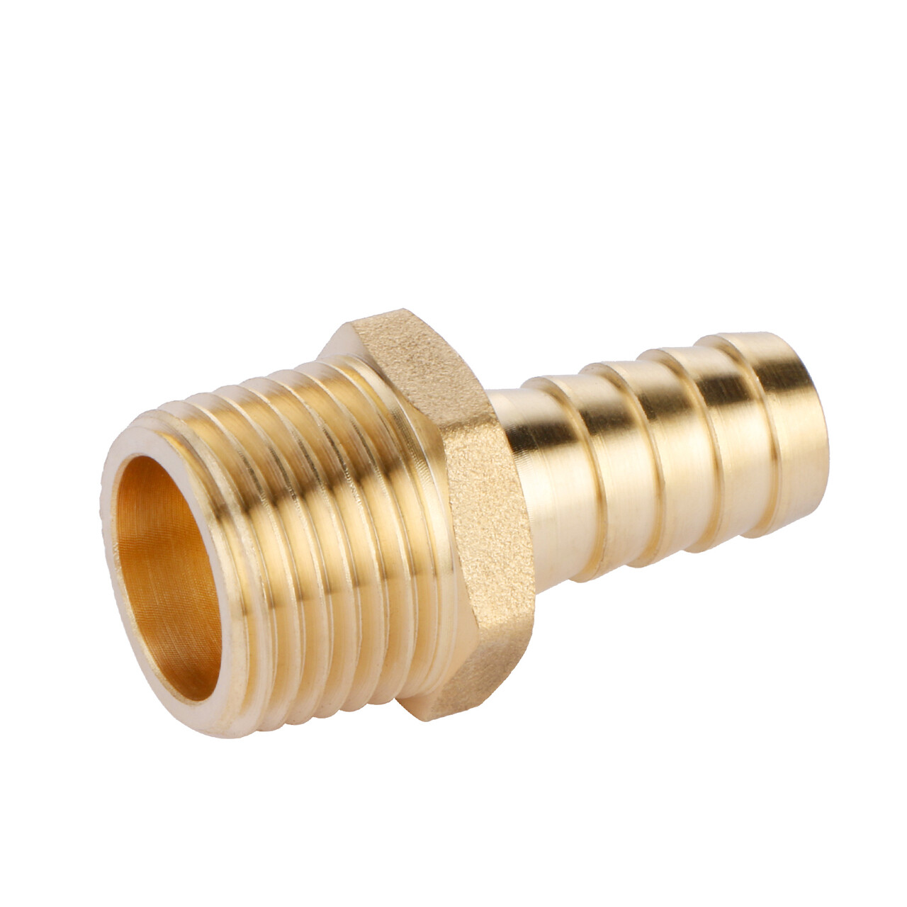U.S. Solid 1/2″ Hose Barb Brass Fitting NPT 1/2″ Male, 1pc