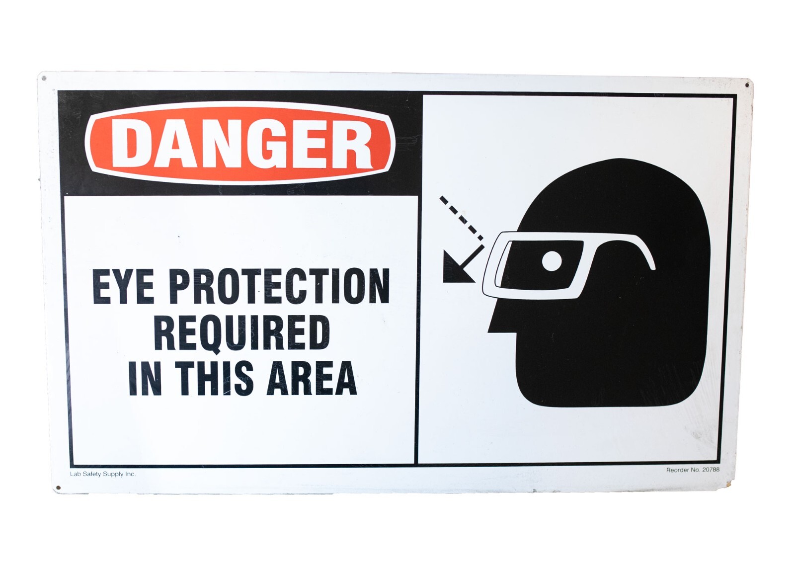 Danger Eye Protection Required Sign 20788 / 11 1/2 x 19