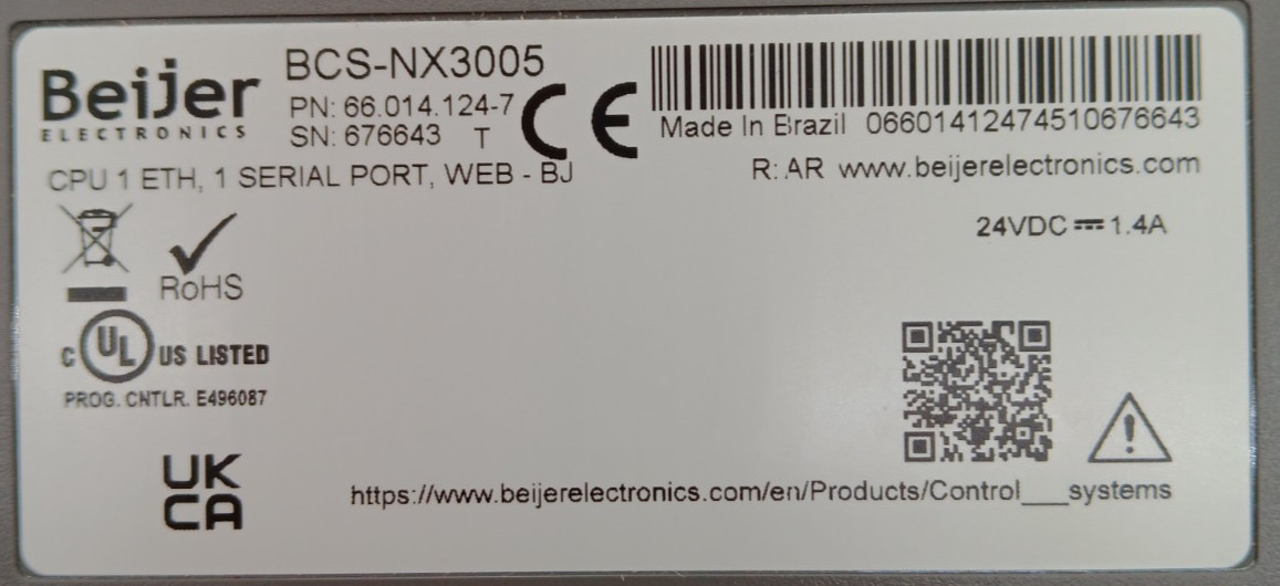 Beijer electronics BCS-NX3005