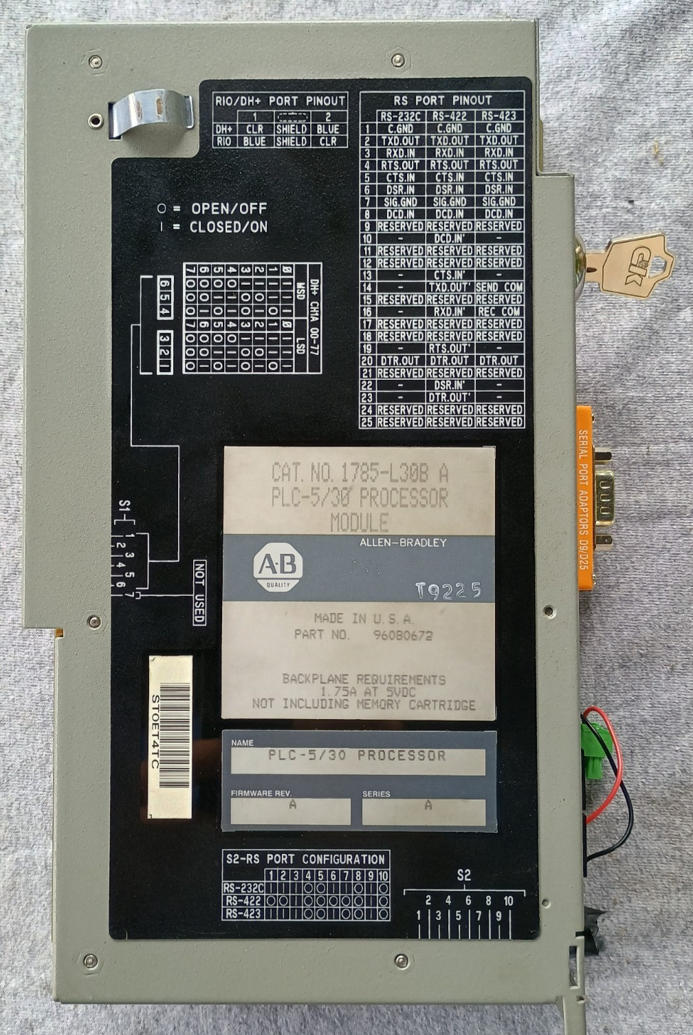 Allen Bradley 1785-L30B A PLC-5/30 PROCESSOR MODULE – WARRANTY