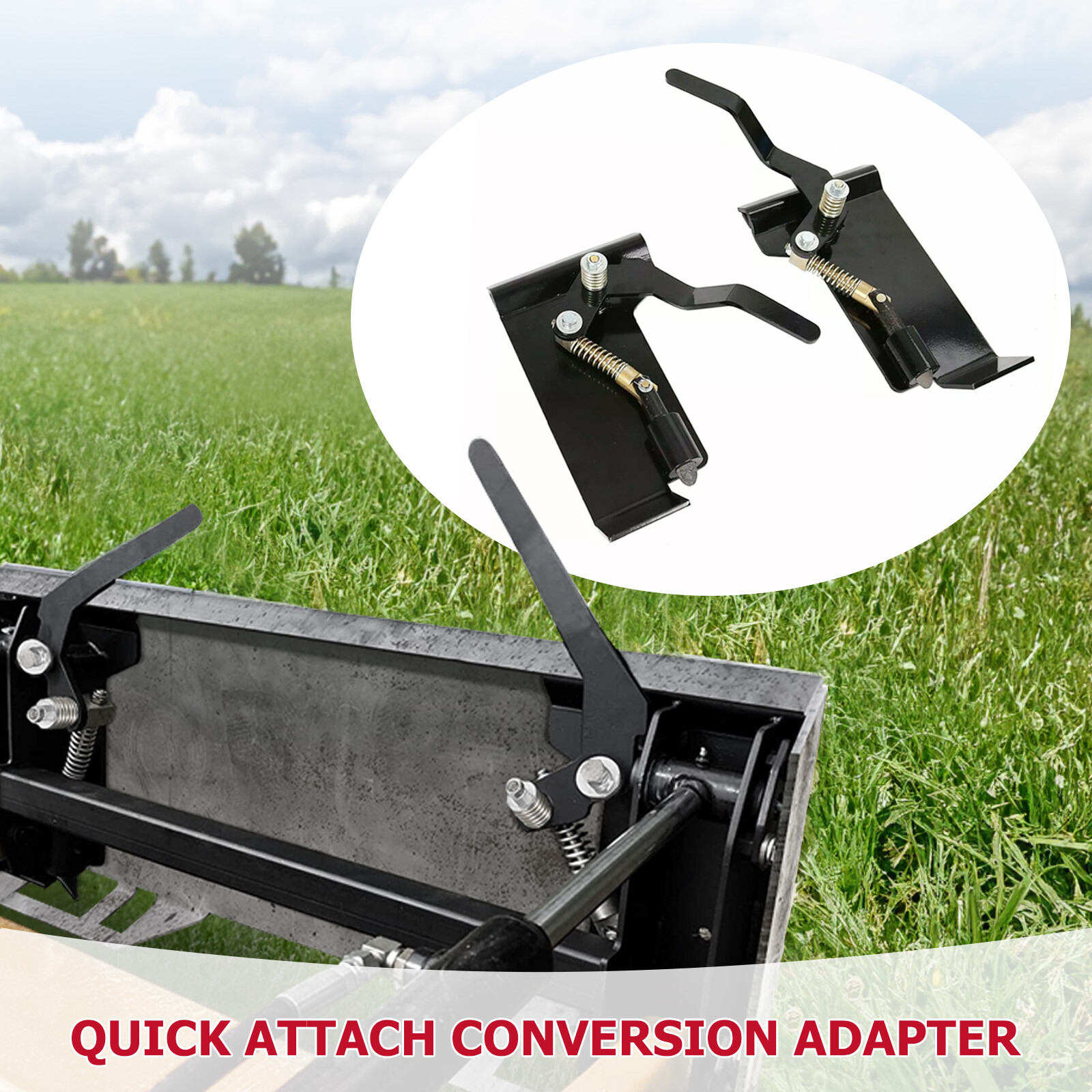 Weld-On Skid Steer Quick Attach Bucket Conversion Adapter Latch Plates Universal