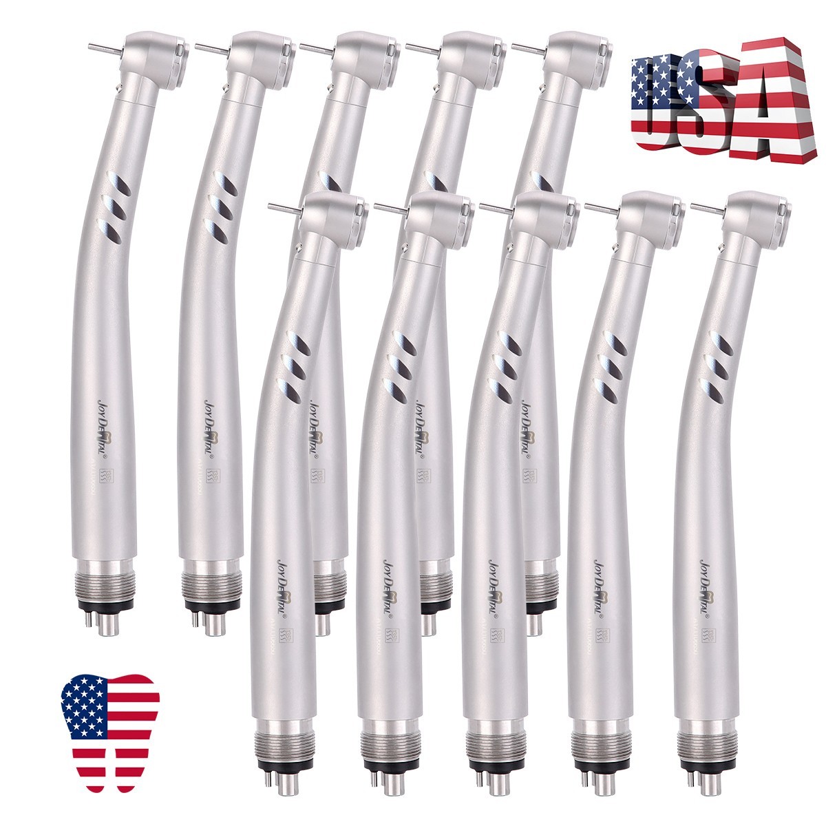 Dental Fiber Optic E-generator LED High Speed Handpiece Turbine 4 HOLE