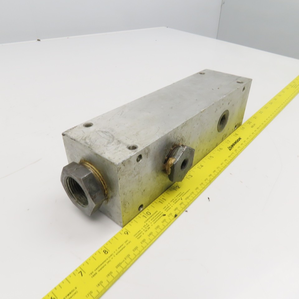 Aluminum Block Hydraulic Manifold 6 Port Parallel