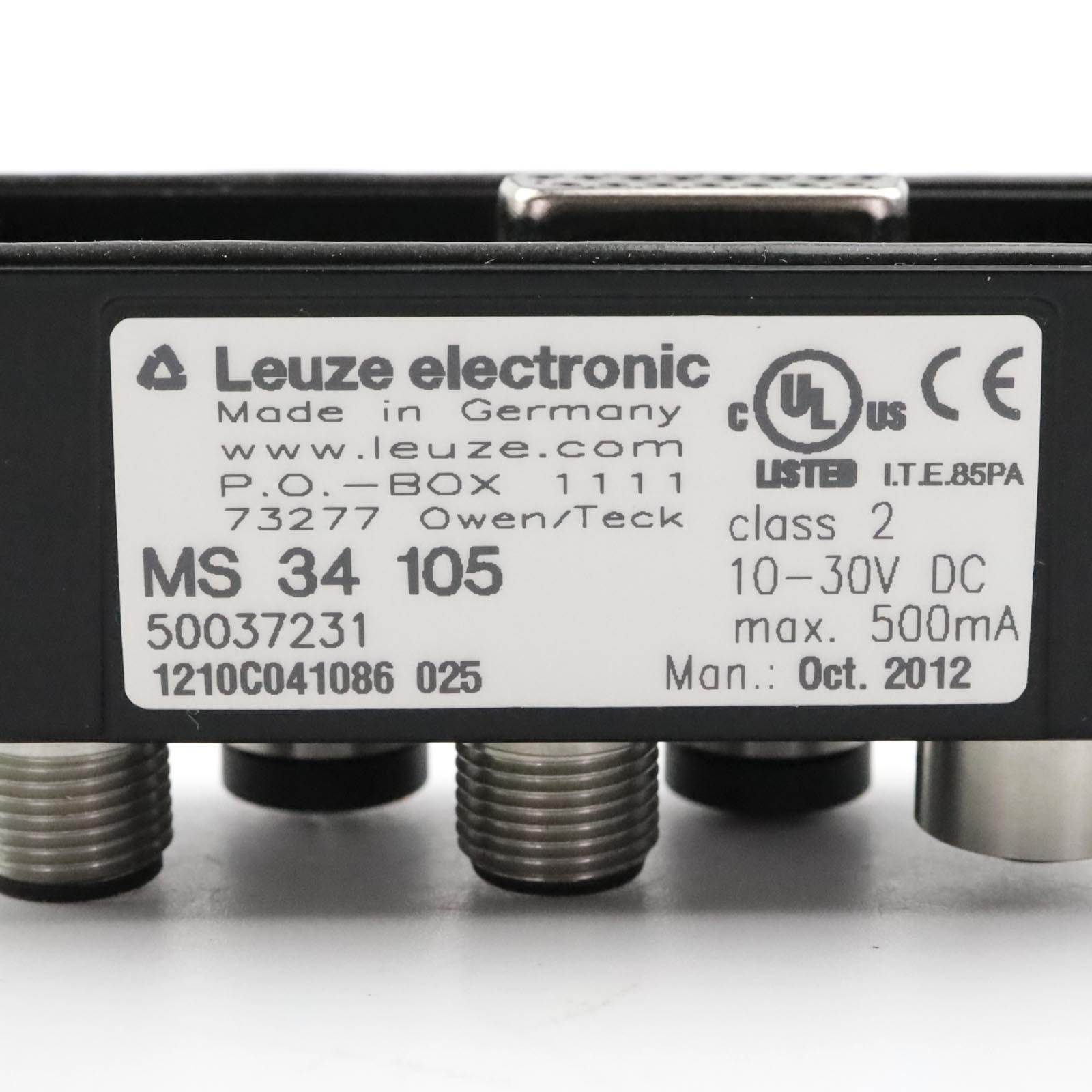 Leuze connection part MS 34 105 50037231 original packaging