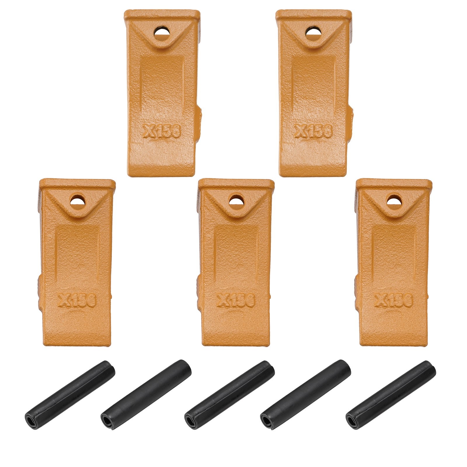 5Packs X156 Mini Excavator Bucket Teeth for Skid Steer and Mini Excavators