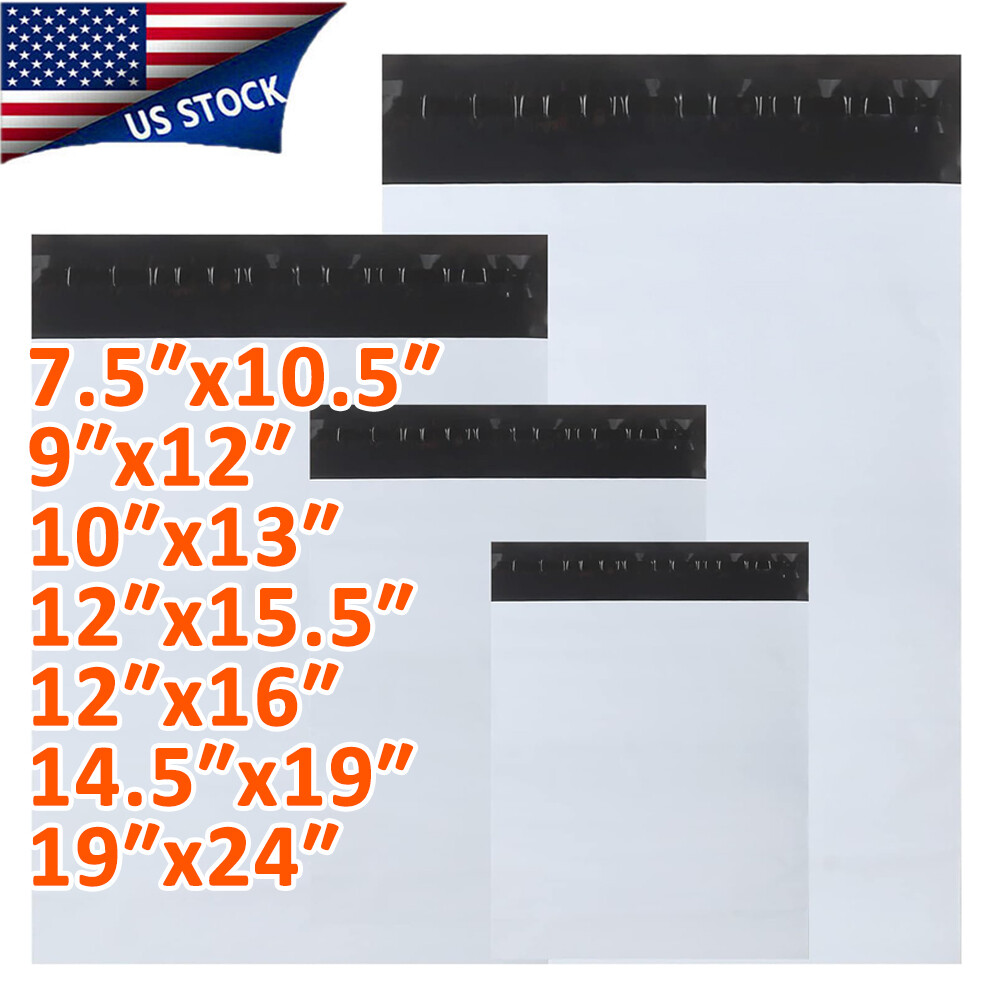 100-1000 Poly Mailers Shipping Envelopes Mailing Bags 9×12 10×13 14.5×19 19×24