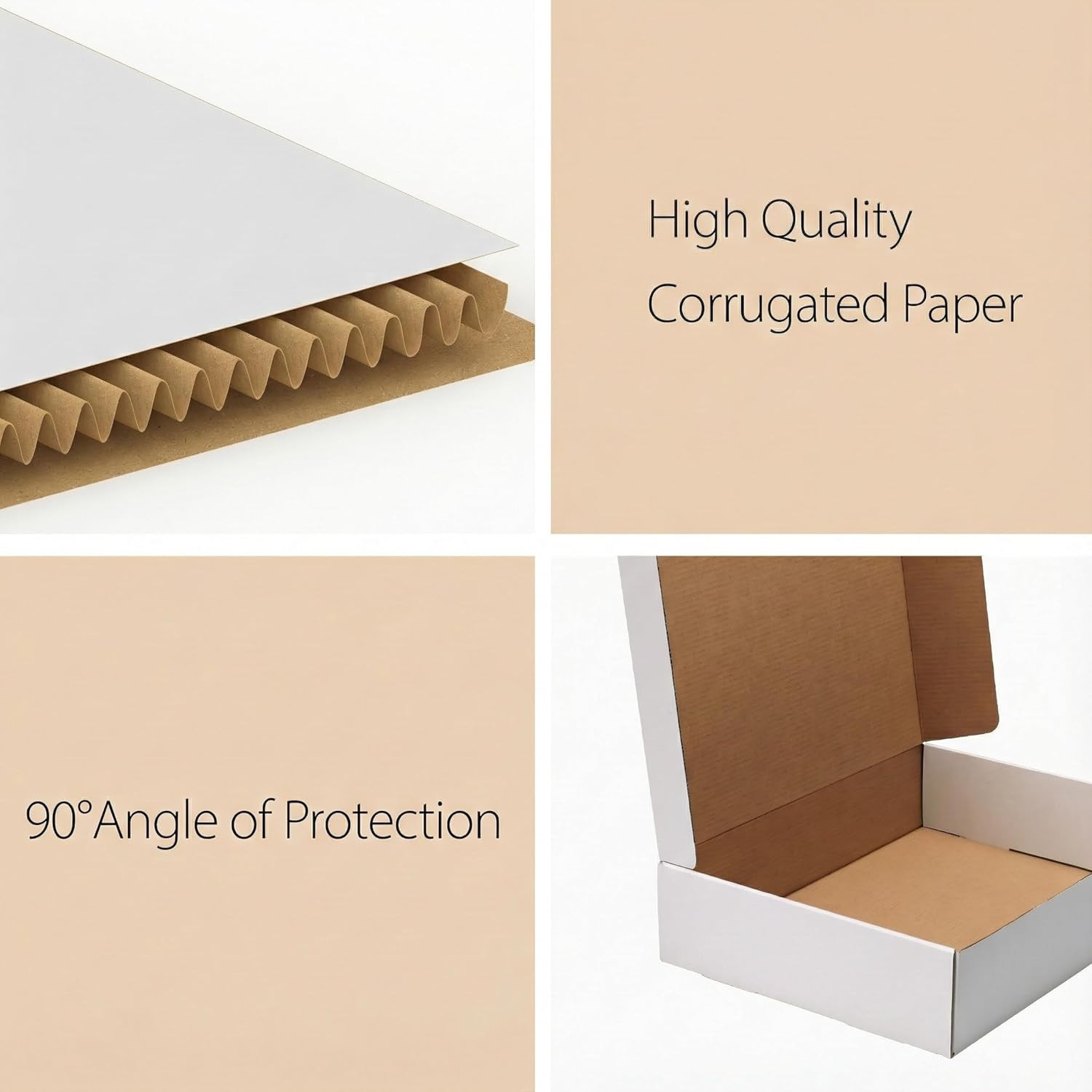 100 Pack 7X5X1 Small Shipping Boxes White Corrugated Cardboard Mailer Box