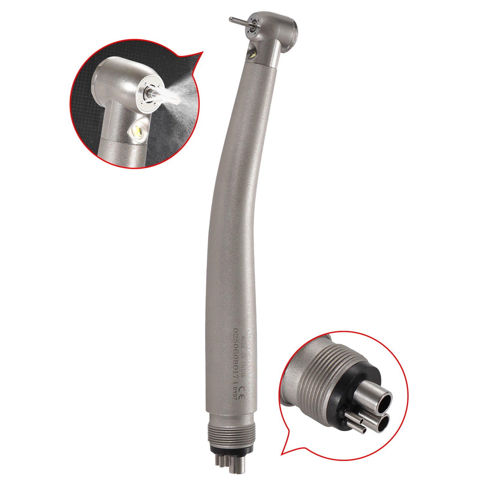 Dental LED Fibre Optic Contra Angle 1:1 Handpiece Fit NSK Ti-Max X25L Style