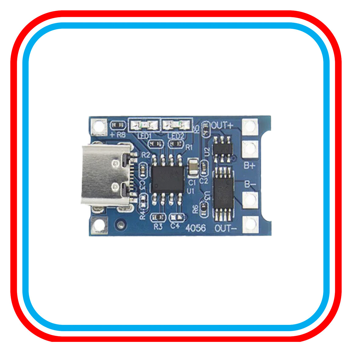 Type-C USB 5V 1A 18650 TP4056 Lithium Battery Charging Board Charger US