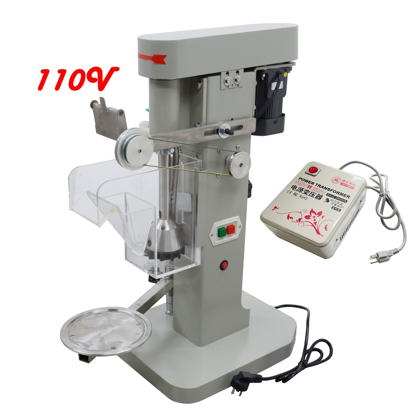 110V 1.5L Single-Cell Laboratory Flotation Machine, Belt-Driven with 60mm Impell