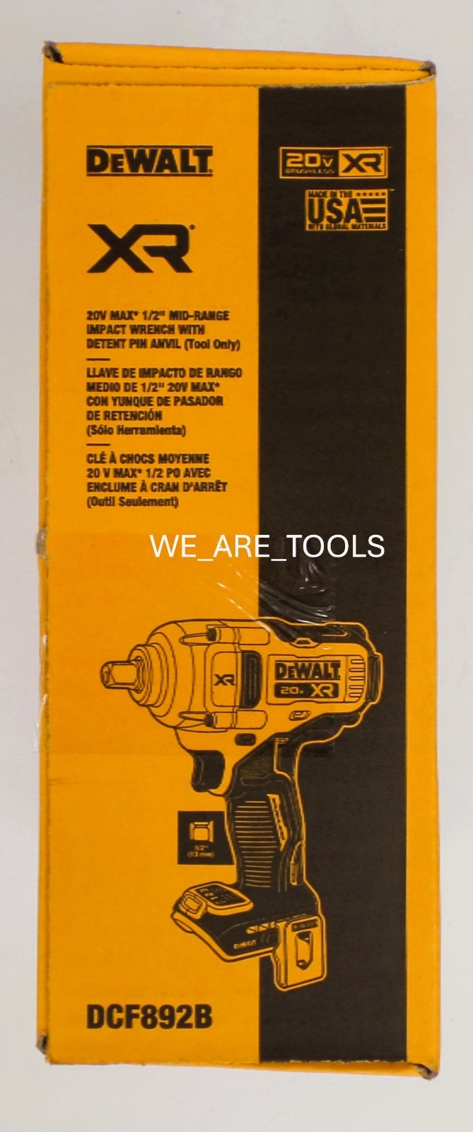 Dewalt DCF892B 20V MAX 1/2″ Mid-Range Impact Wrench with Detent Pin