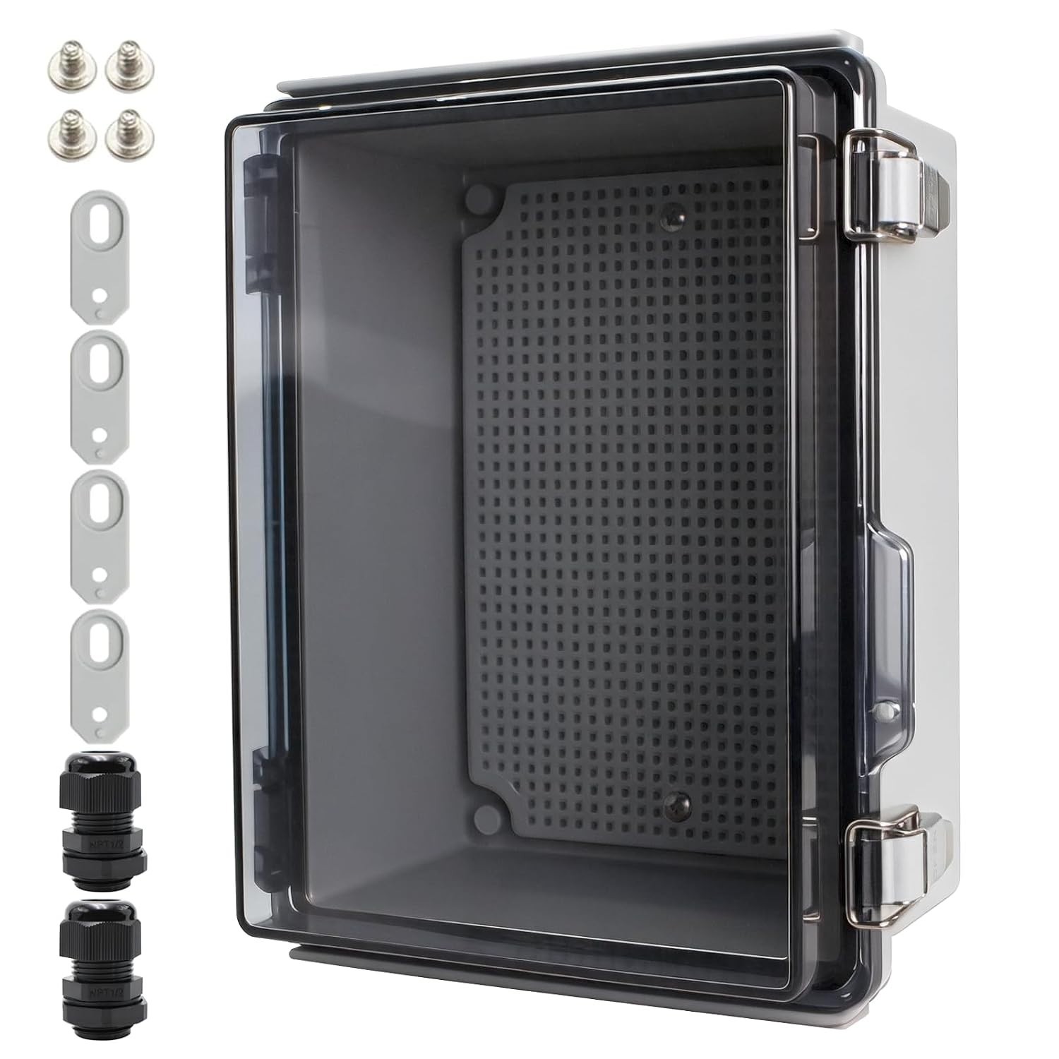 Small Waterproof Electrical Junction Box Clear ABS Plastic | 8.6×6.7×4.3 inc…