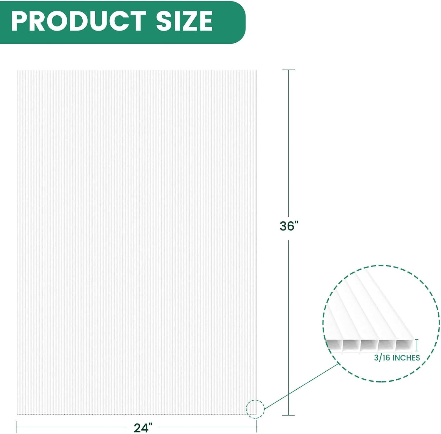Corrugated Plastic Sheet for Indoor and Outdoor Use – 4 Mm Thick Poster Board…