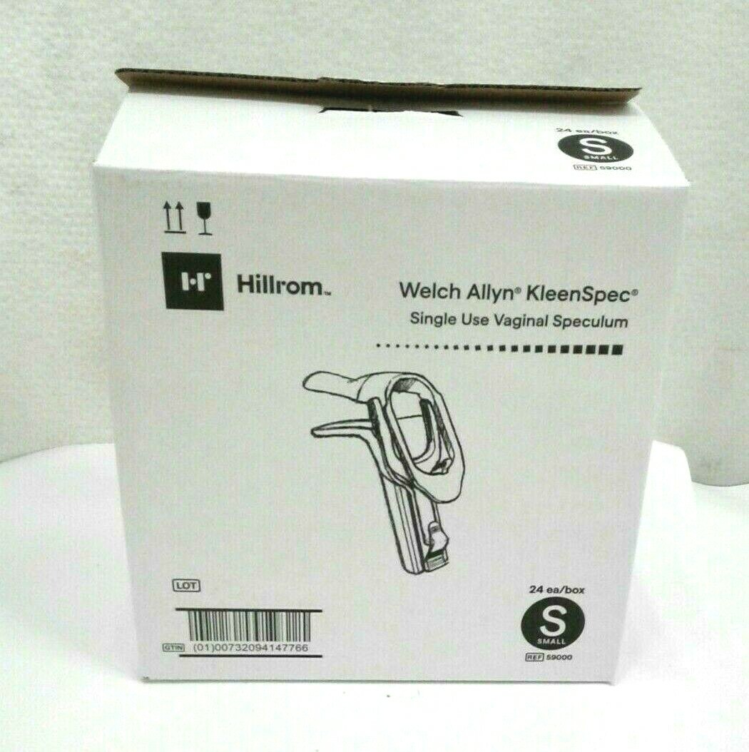 Welch Allyn KleenSpec 59000 Single Use Vaginal Speculum Size Small Box of 24