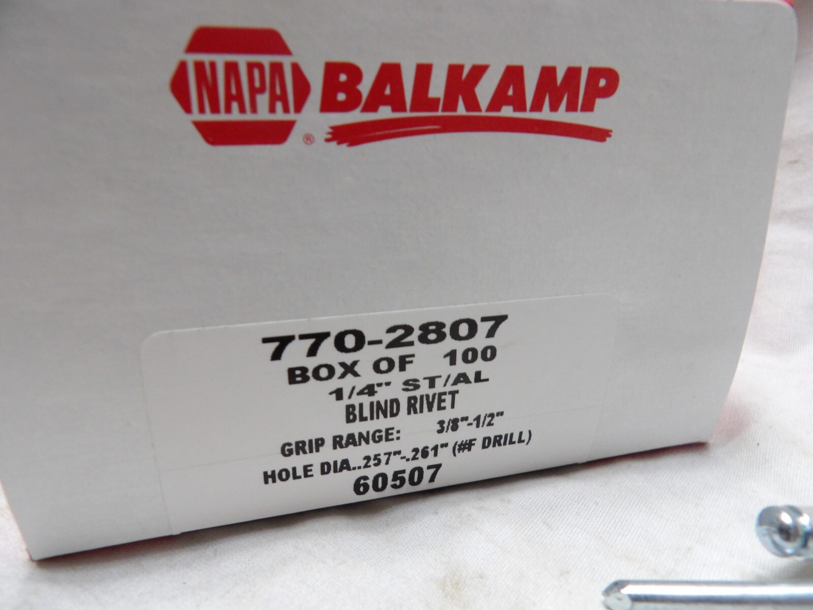 Balkamp 1/4″ ST/AL Blind Rivets 770-2807 (Box of 100)