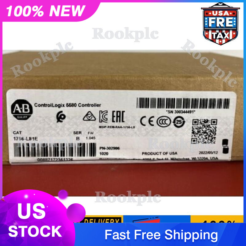 New Factory Sealed Surplus Allen Bradley 1756-L81E B 1756L81E US Free Tax