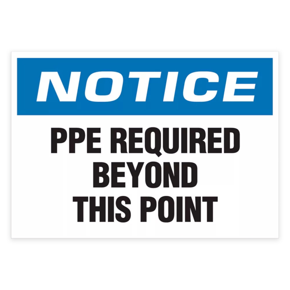 PPE Required Beyond This Point Decal Door Window Wall Sticker PPE Required