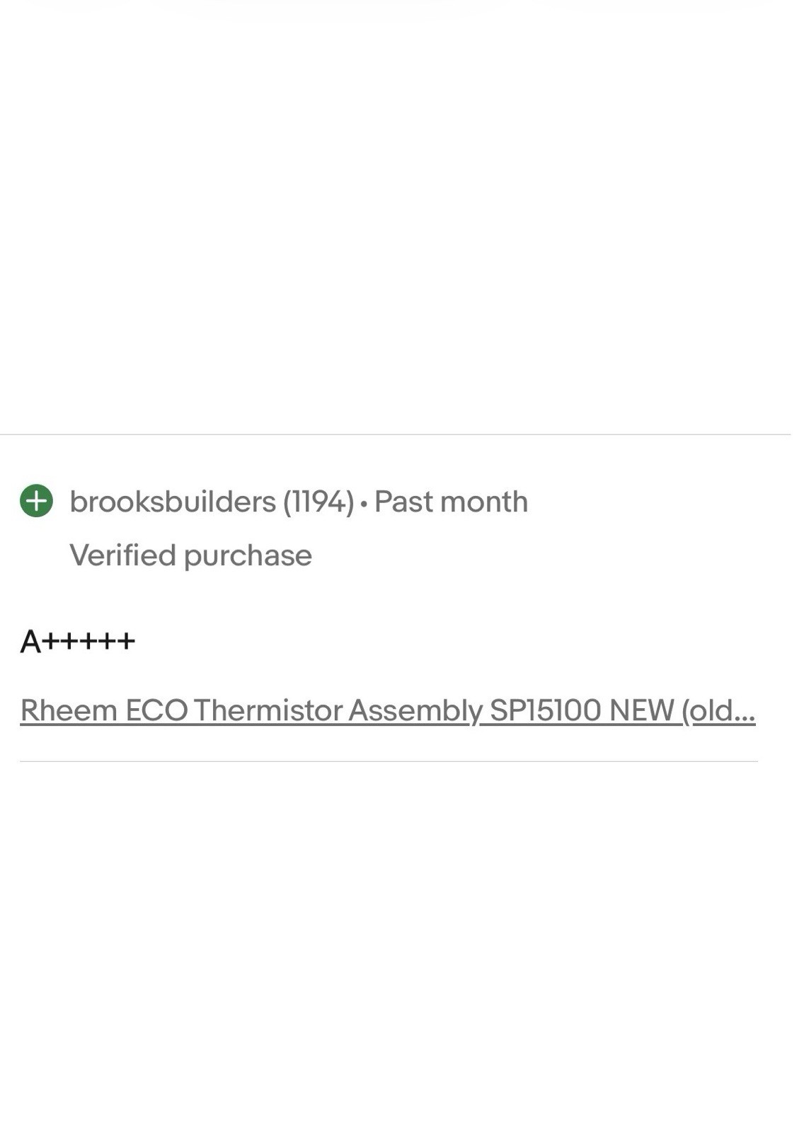 Rheem ECO Thermistor Assembly SP15100 NEW (old stock) Qty-1 Free Same Day Ship!