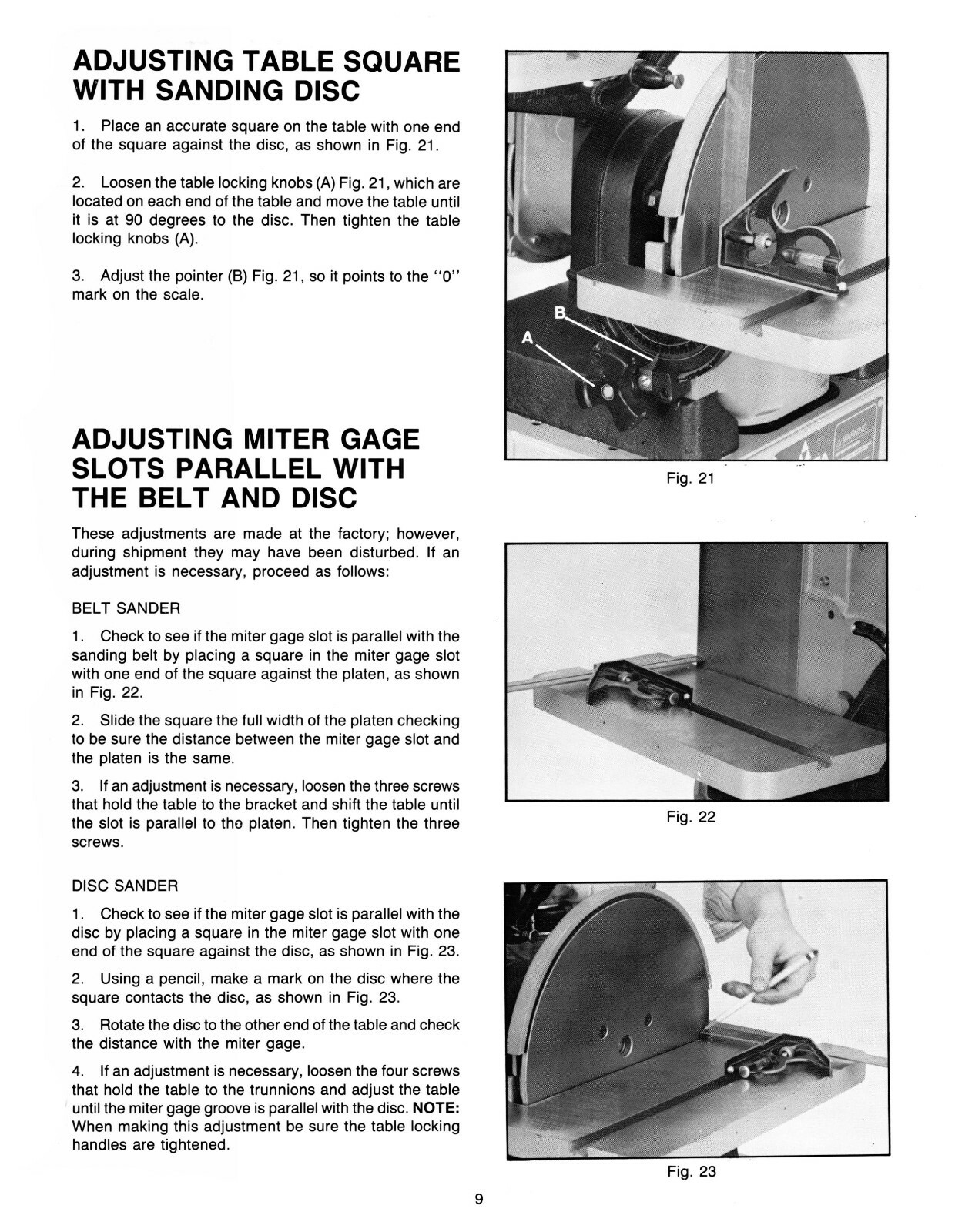 Delta 6″ Belt 12″ Disc Sander Model 31-730 Instruction & Parts List Manual #1591