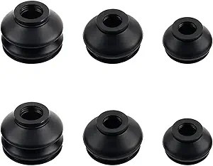 6PCS Tie Rod Boot Set, Rubber Ball Joint Boot Replacement for Auto Steering Syst