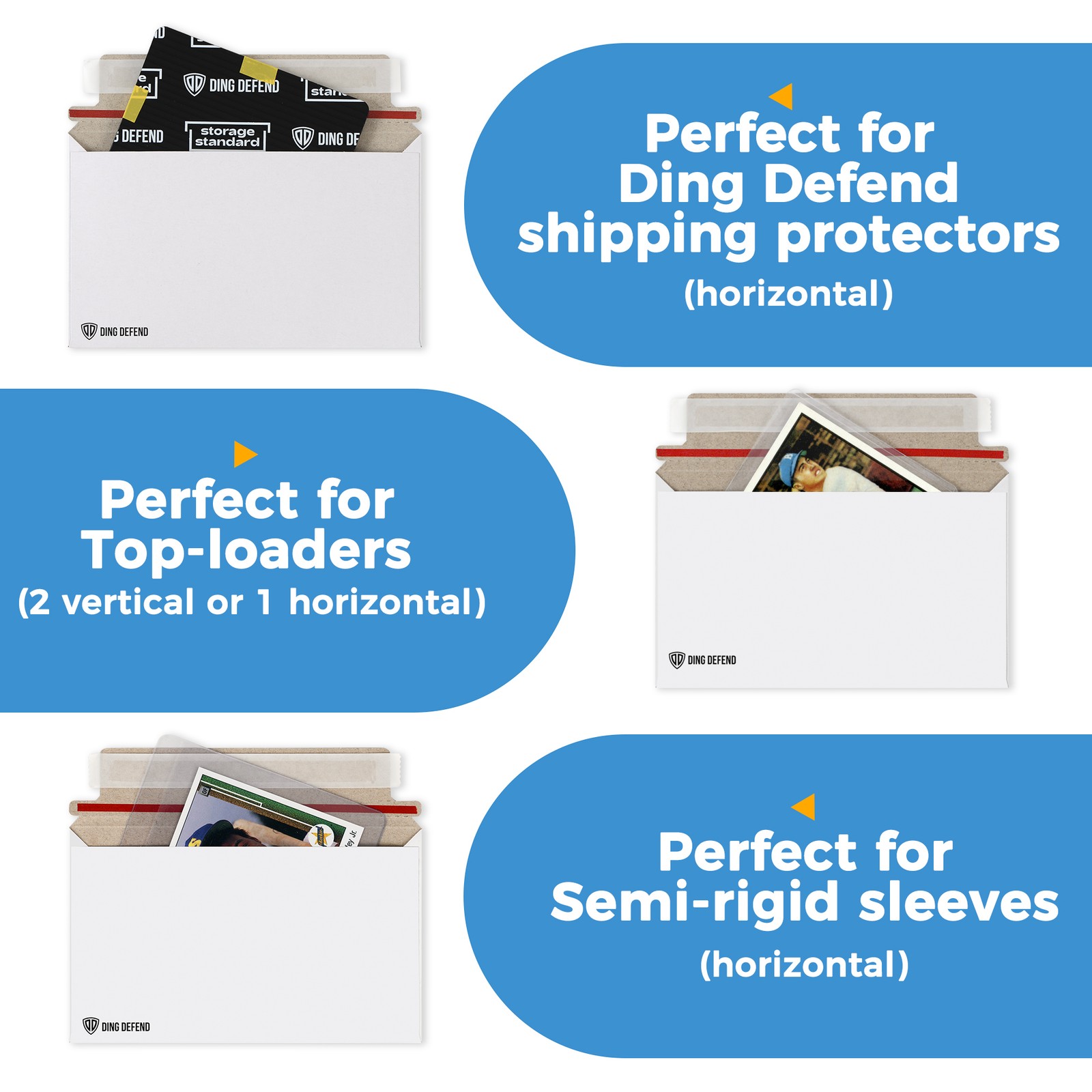 110-Pack Card Shipping Envelopes – 7 x 4.35 Inches Trading Cards Mailers