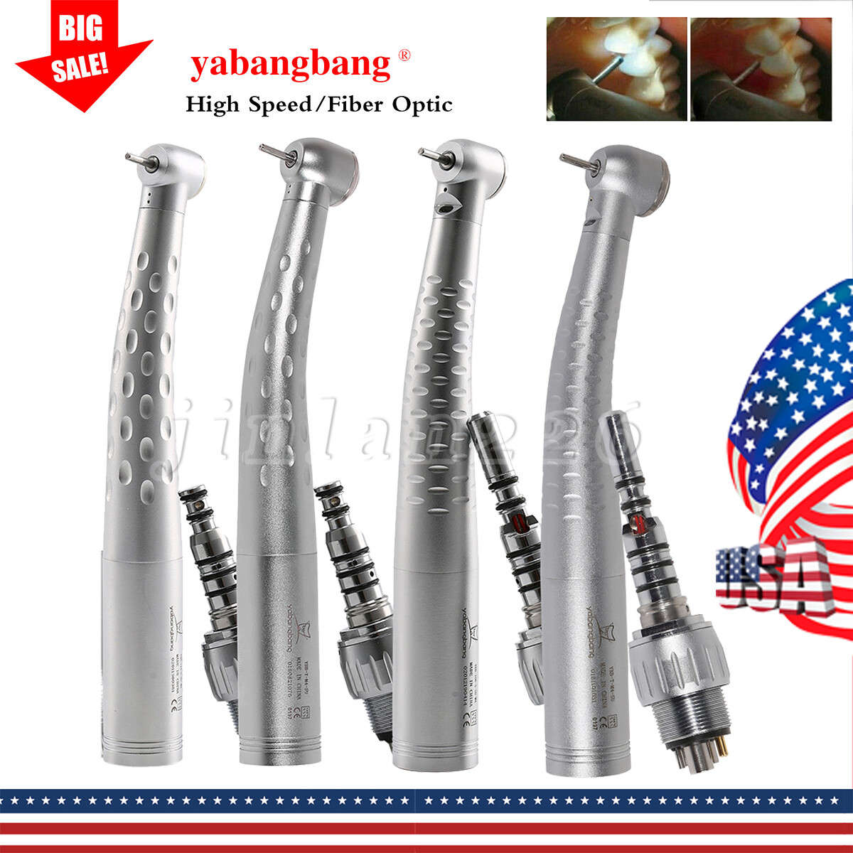 KAVO Style Dental Fiber Optic LED High Speed Handpiece / Quick Coupler 4/6 Holes