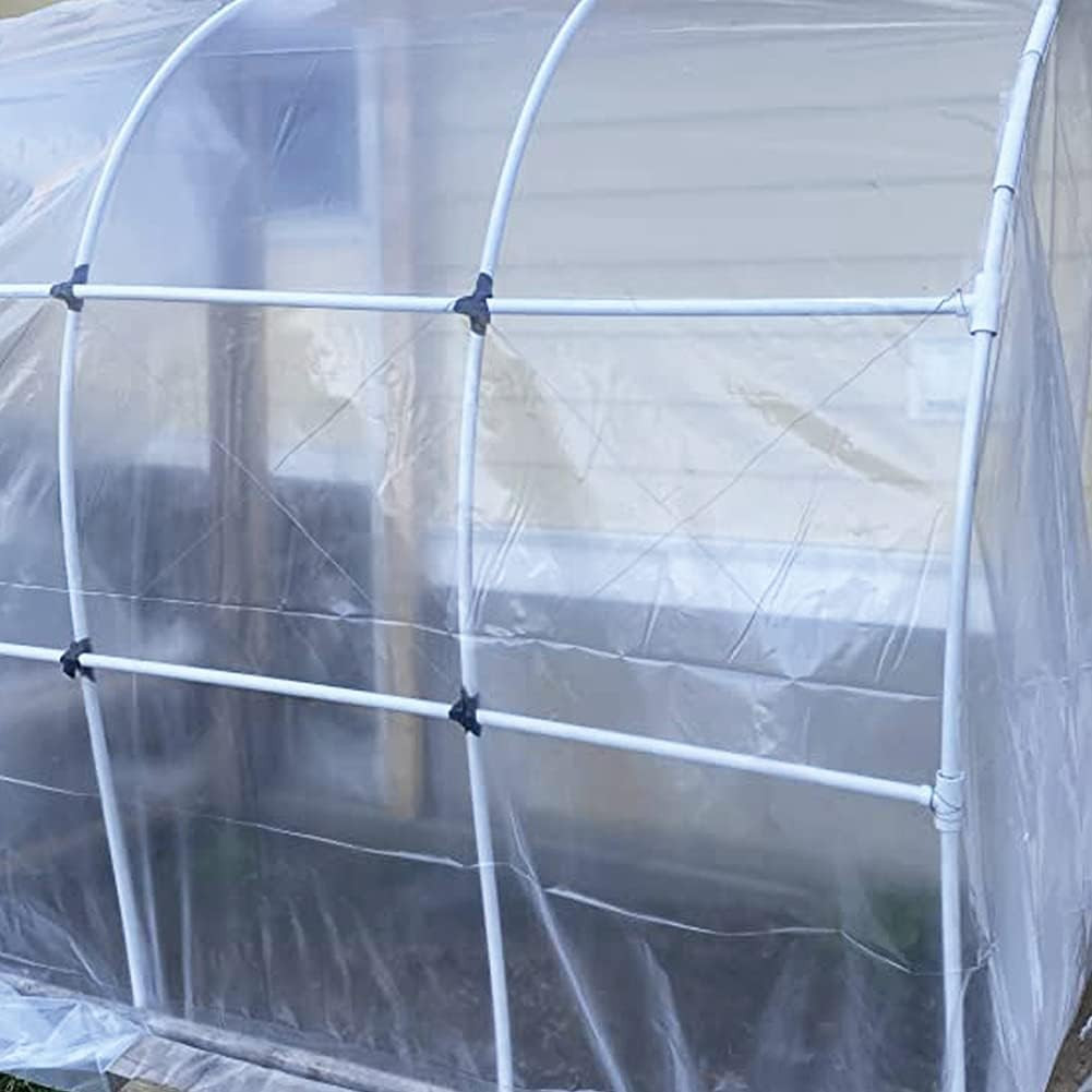 6 Mil Clear Greenhouse Plastic Sheeting, 6.5′ X 9.8′ UV Resistant Polyethylene G