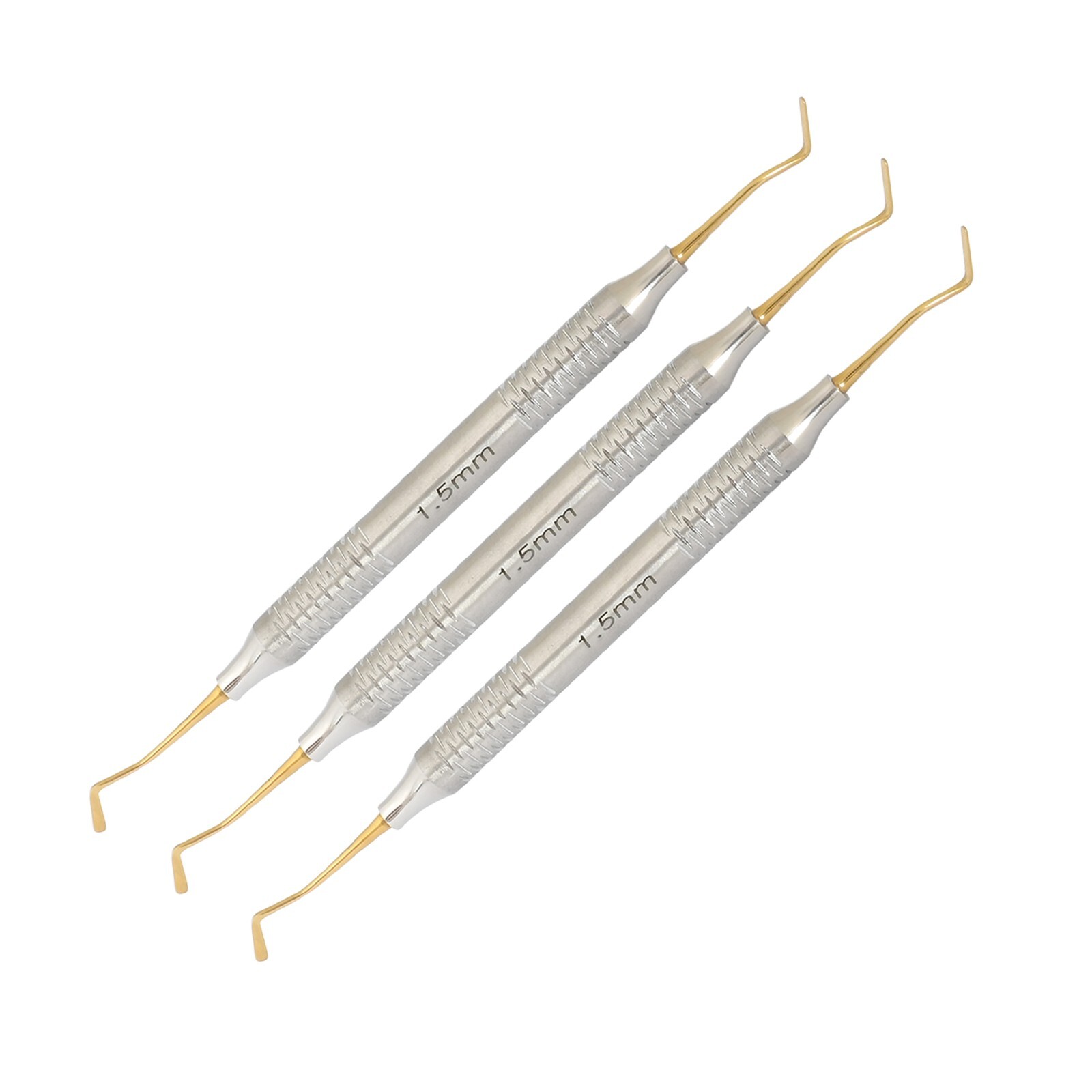 3Pcs Cord Packer Dental Gingival 1.5mm Retraction NON-SERRATED Dental Instrument