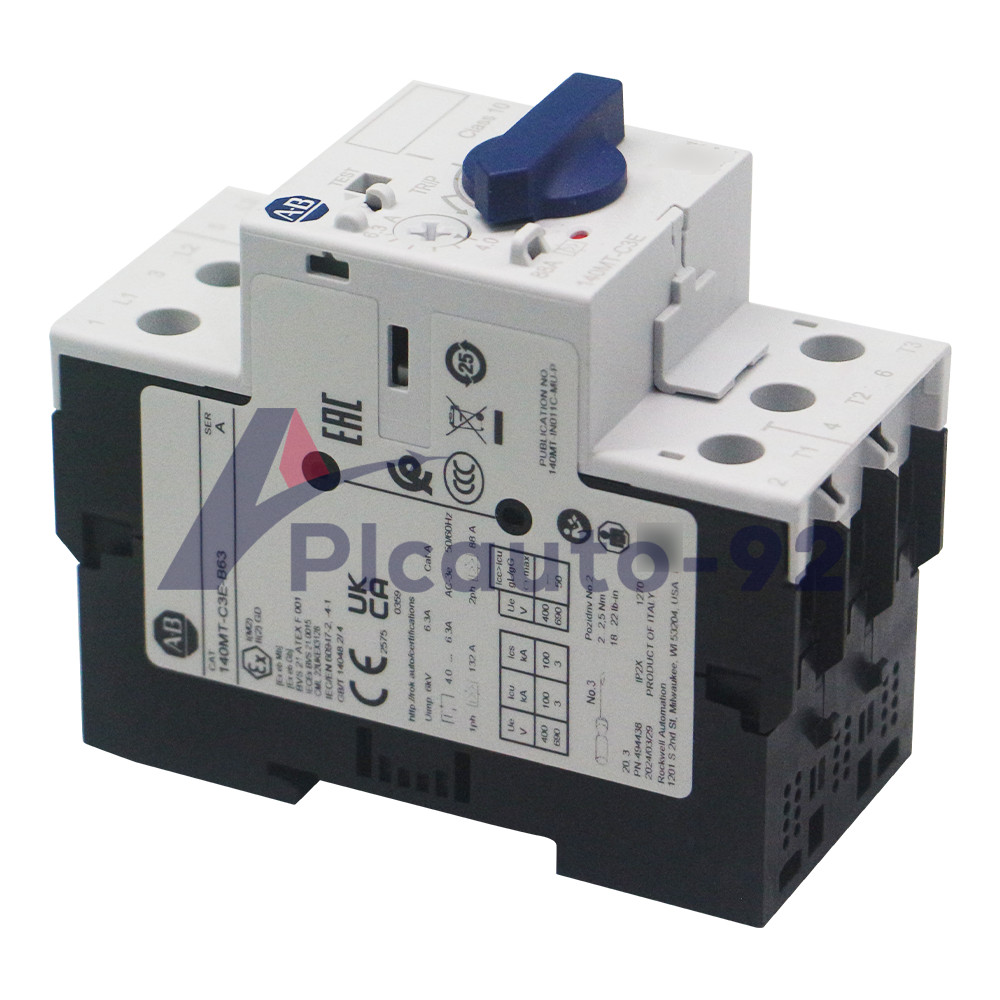 Allen Bradley 140MT-C3E-B63 C Frame, 4 – 6.3A,Motor Protection Circuit Breaker