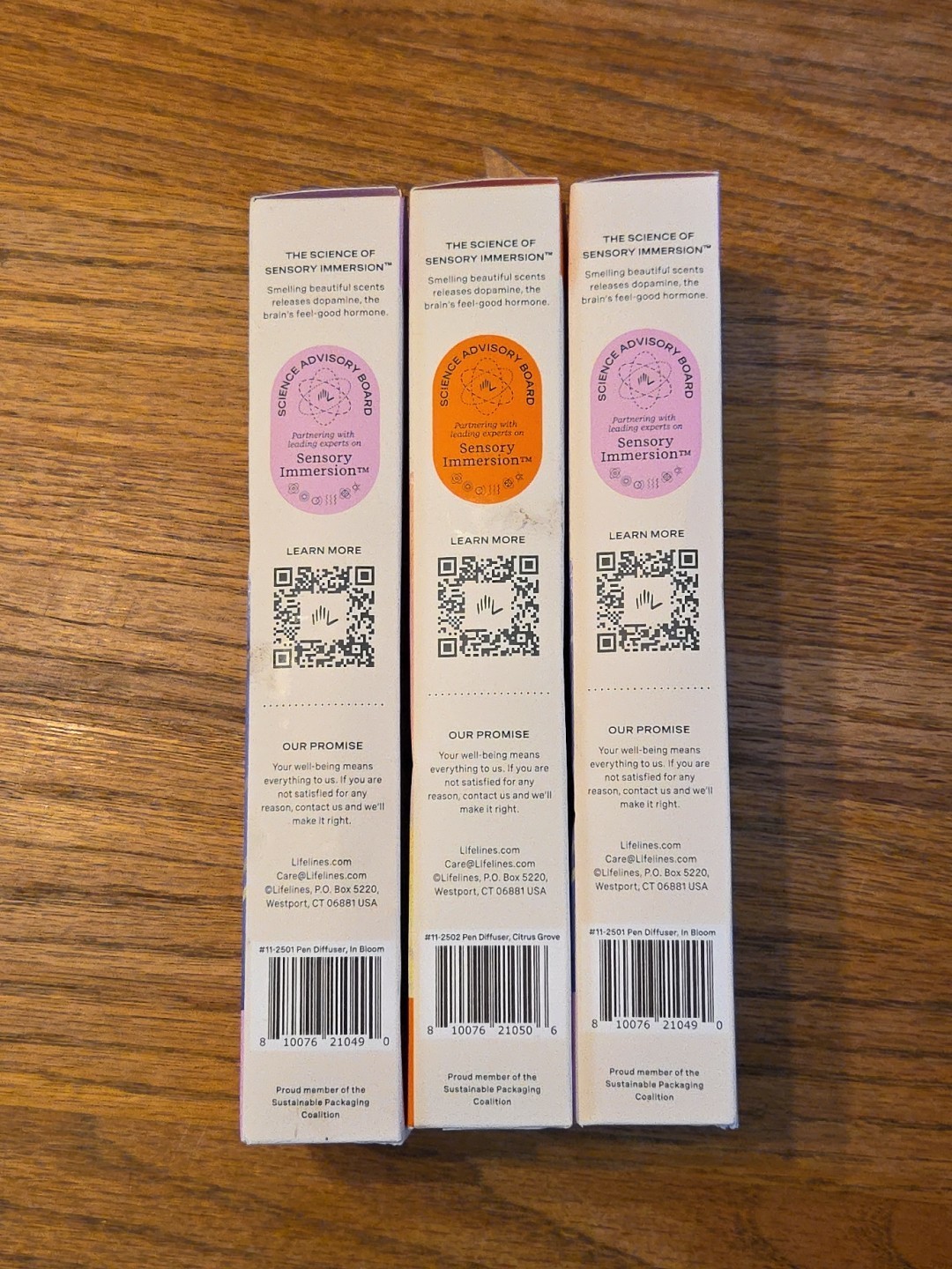Lot Of 3 Lifelines Pen Diffusers, In Bloom And Citrus Grove Scents