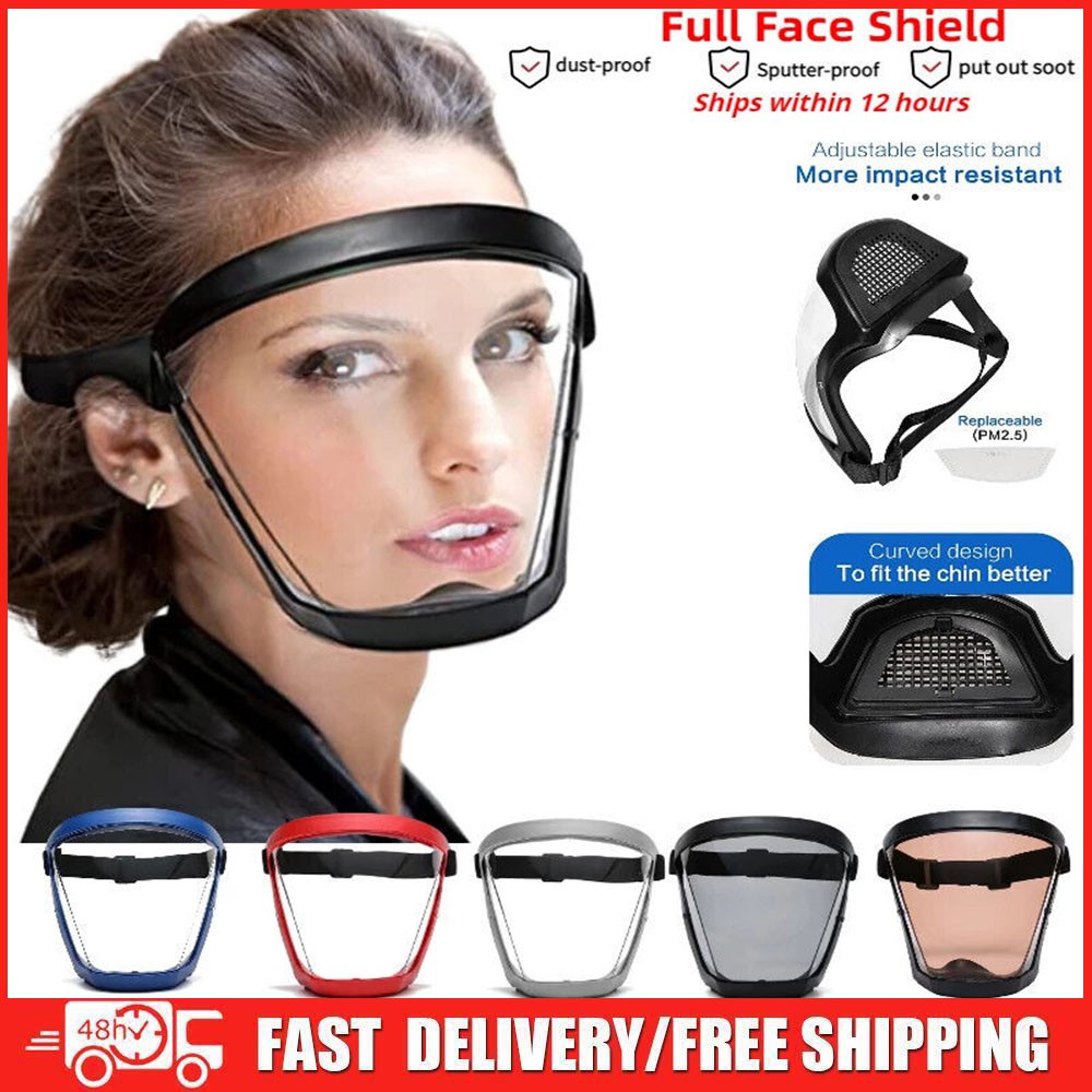 Full Face Super Protective Mask Anti-fog Shield Safety Transparent Head Cover