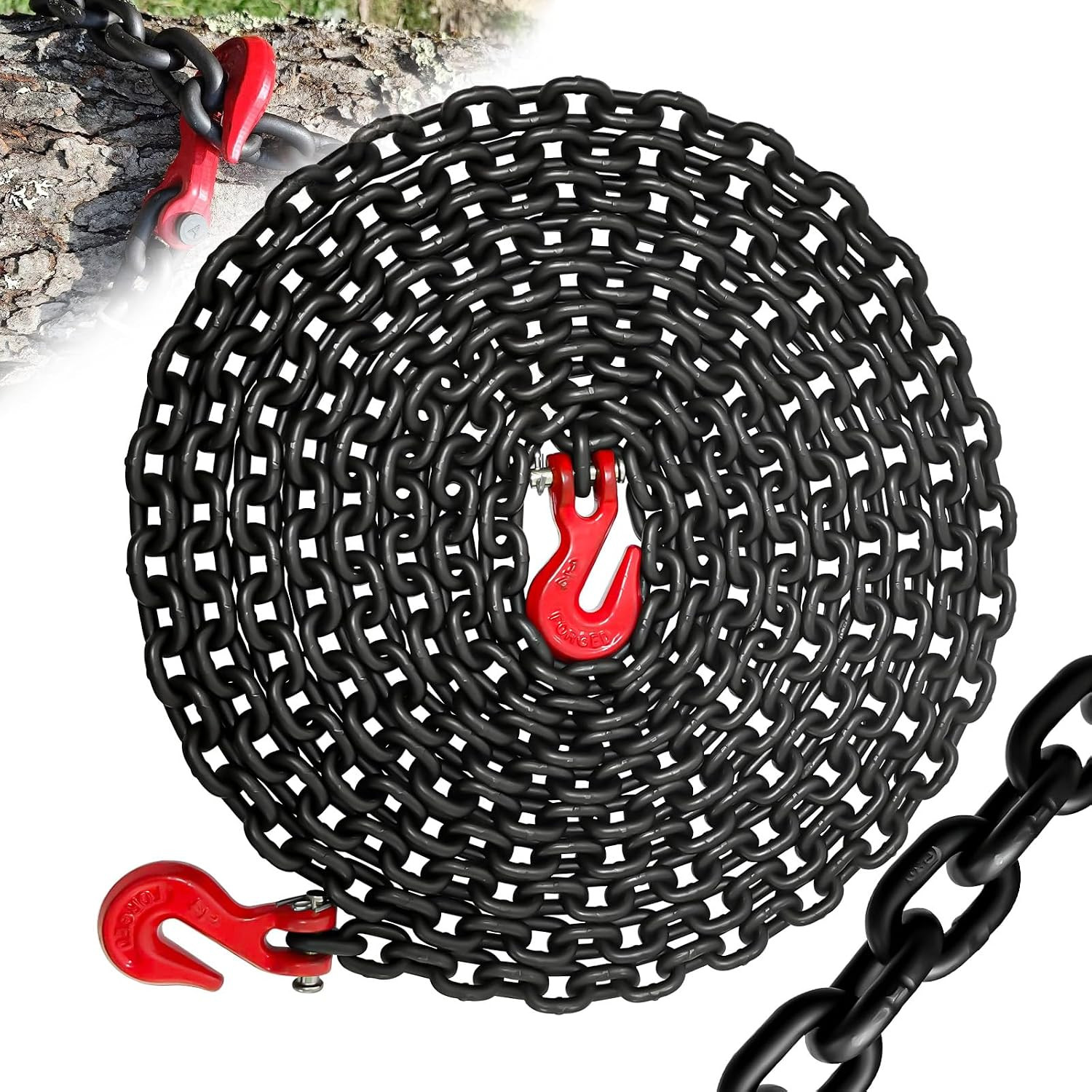 G80 Transport Binder Chain|1/4″×20 FT Heavy Duty Chain Wll 3300 Lbs Break Streng
