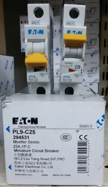 1PC NEW EATON MOELLER PL9-C25/2 1 year warranty
