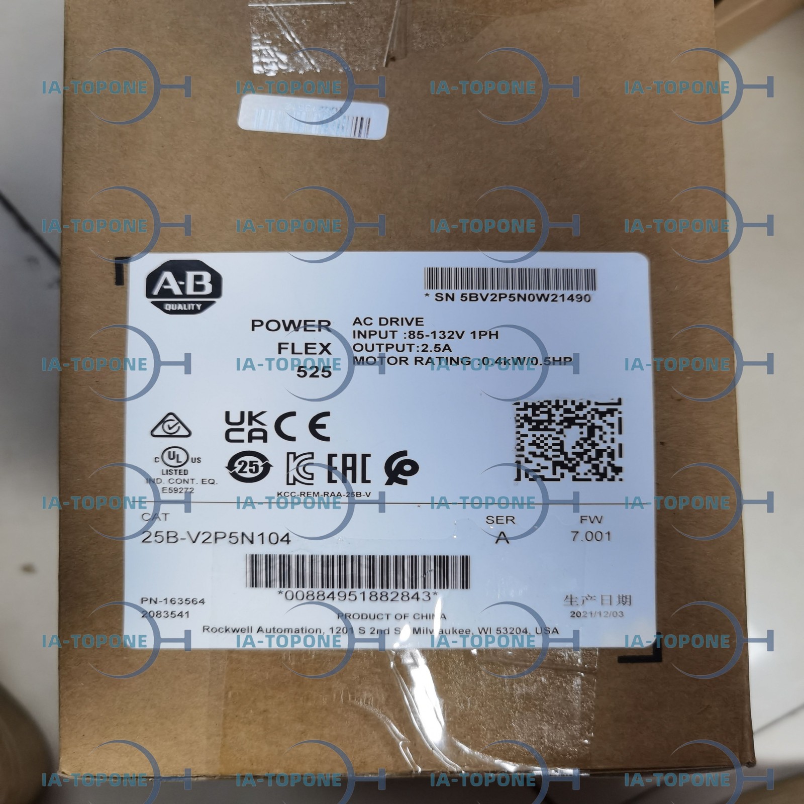1PC NEW Allen-Bradley 25B-V2P5N104 With 1 Year warranty High Quality