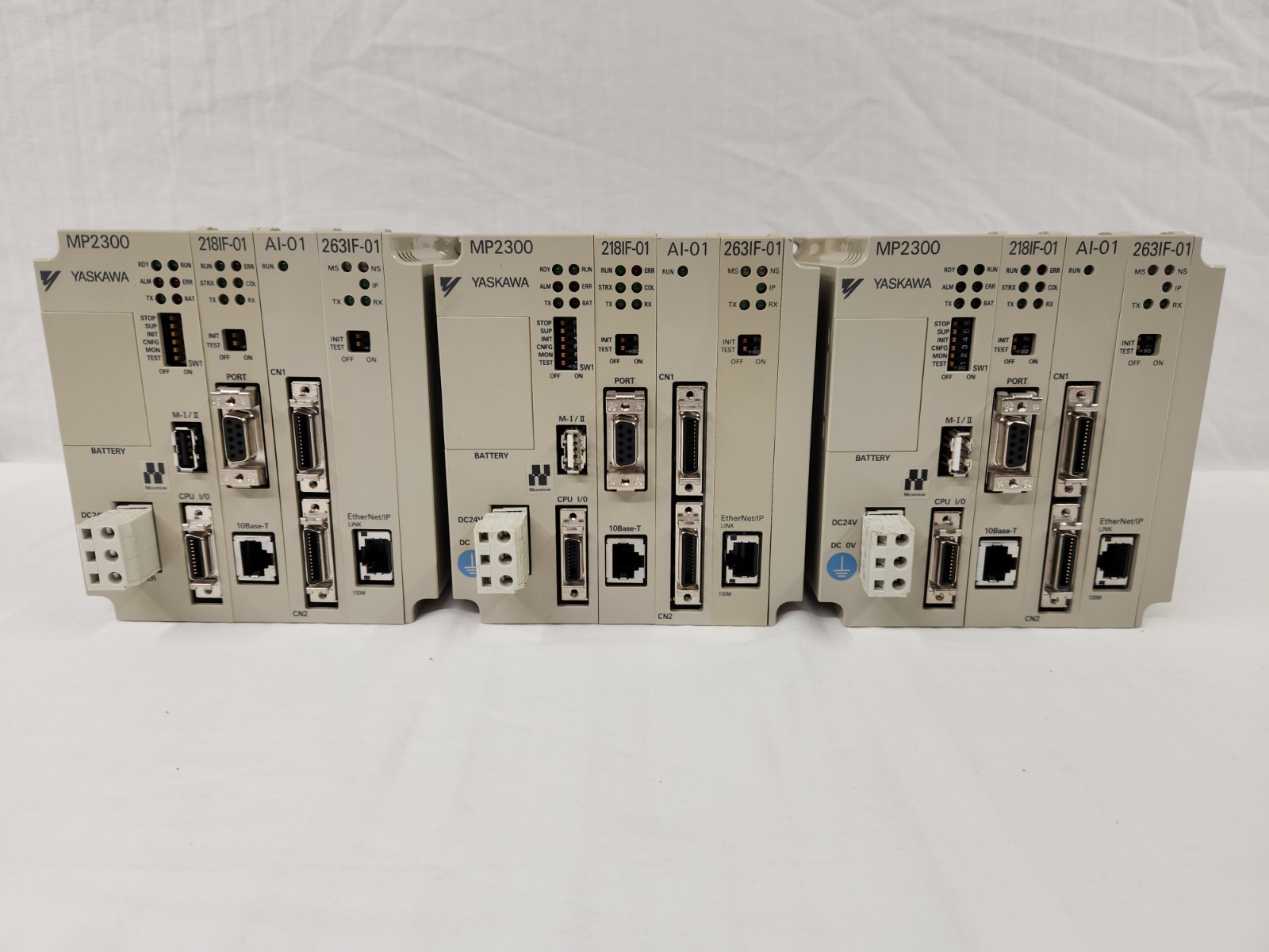 Yaskawa JEPMC-MP2300 Motion Controller CPU Module with 218IF-01/ AI-01/ 263IF-01